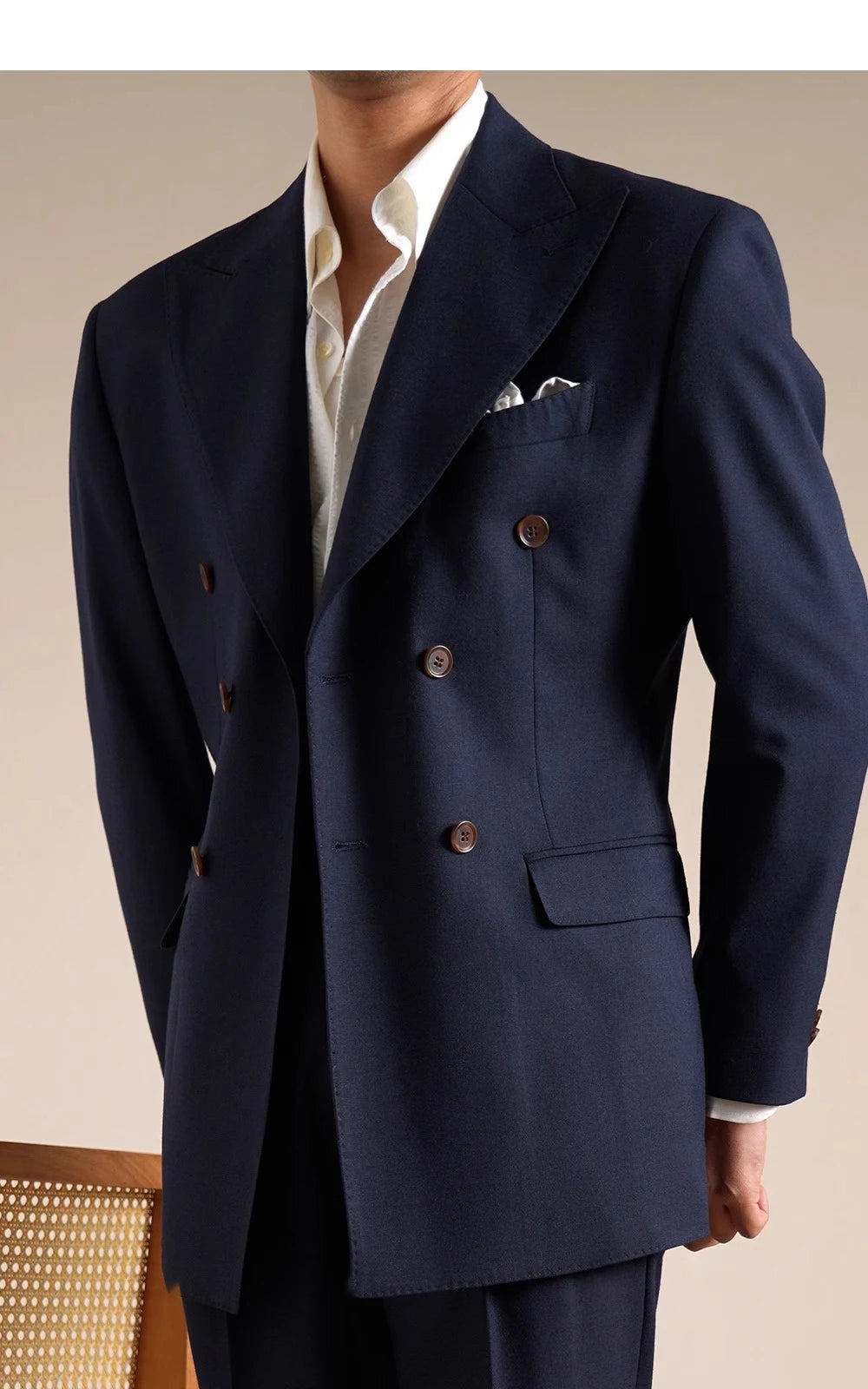 Double Breasted Wedding Suit Men Tuxedo Suit Smoking Homme Mariage Traje Novio 2024 Wool Italian Blazers Suit For Men's Business