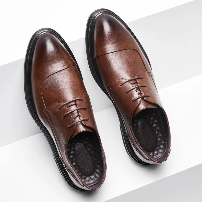 Handmade Mens Oxford Shoes Grey Leather Brogue Men's Dress Shoes Classic Business Formal Shoes for Man Wedding Zapatillas Hombre