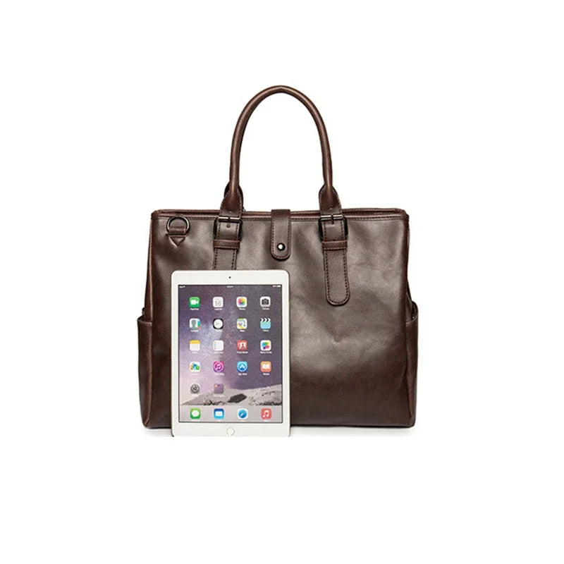 Handbag Briefcase Men Large Capacity Top-Handle Bags With Strap Fashion Men's Crossbody Bag Shoulder Messenger Bag Handbag