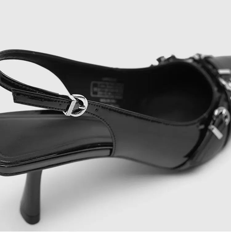 Big Size Footwear Wine Red Women High Heels Shoes Fashion Pointed Toe Pumps Ladies Thin Heels Shoes  Female Slingbacks Slides