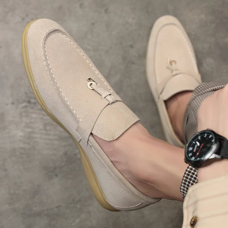Fashion Men's Casual Shoes Genuine Suede Leather Men Classic British Style Tassels Loafers Moccasins Mens Outdoor Driving Flats