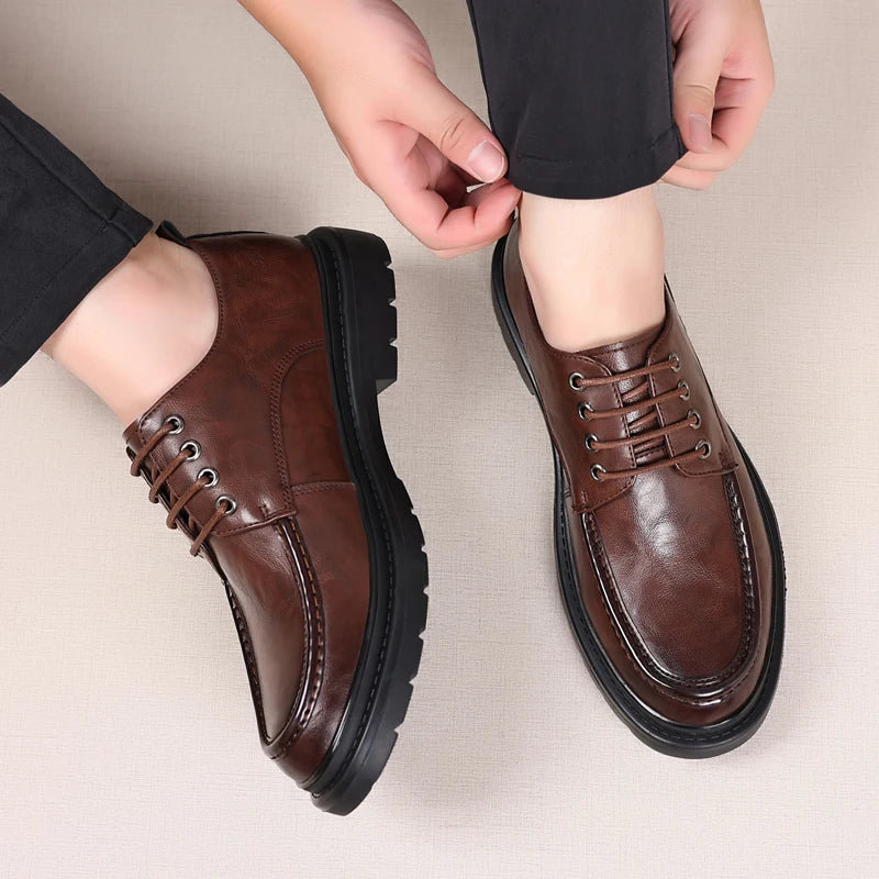 Men Oxfords Shoes Footwear Sneakers Shoes Men Genuine Leather Casual Lace-up Walking Shoes Men Outdoor Tooling Shoes Man