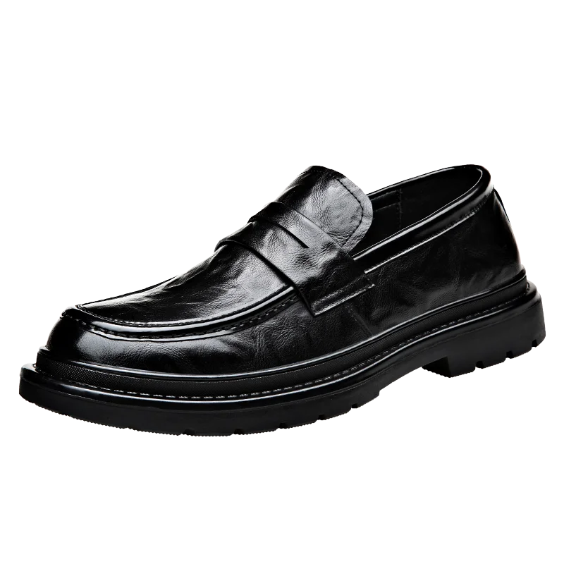 Fashion Leather Mens Casual Shoes Breathable Business Handmade Slip On Shoes Hot Sale Brand Classic Men Shoes Flats Moccasins