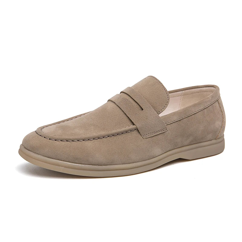 Spring New Classic Suede Loafers Men Casual Shoes Luxury Brand Mens Breathable Slip on Driving Shoes Nubuck Leather Moccasins