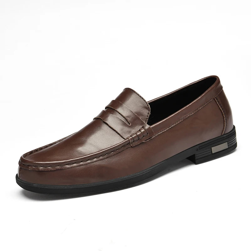 Genuine Leather Mens Loafers Handmade Casual Shoes for Men Slip on Flats Walking Shoe Breathable Man Driving Footwear Moccasins