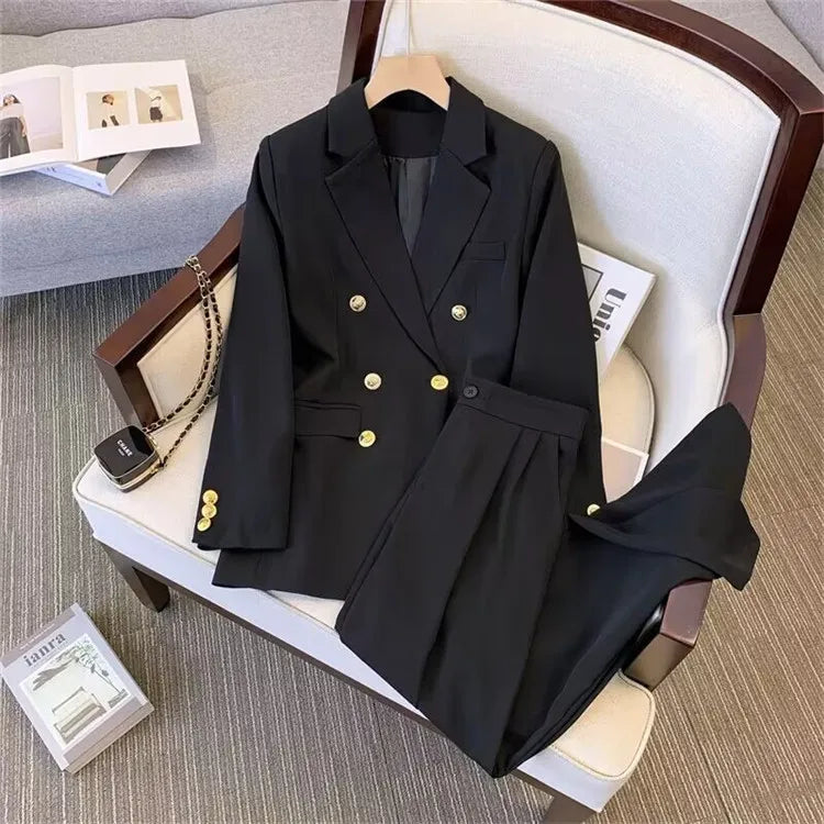 Autumn Two Piece Set For Women 2024 Casual Chic And Elegant Tops Coats Outfit Blazers Pants Sets Women's Suit Clothing
