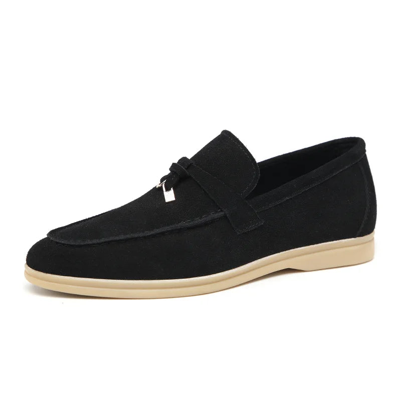 Fashion Men's Casual Shoes Genuine Suede Leather Men Classic British Style Tassels Loafers Moccasins Mens Outdoor Driving Flats