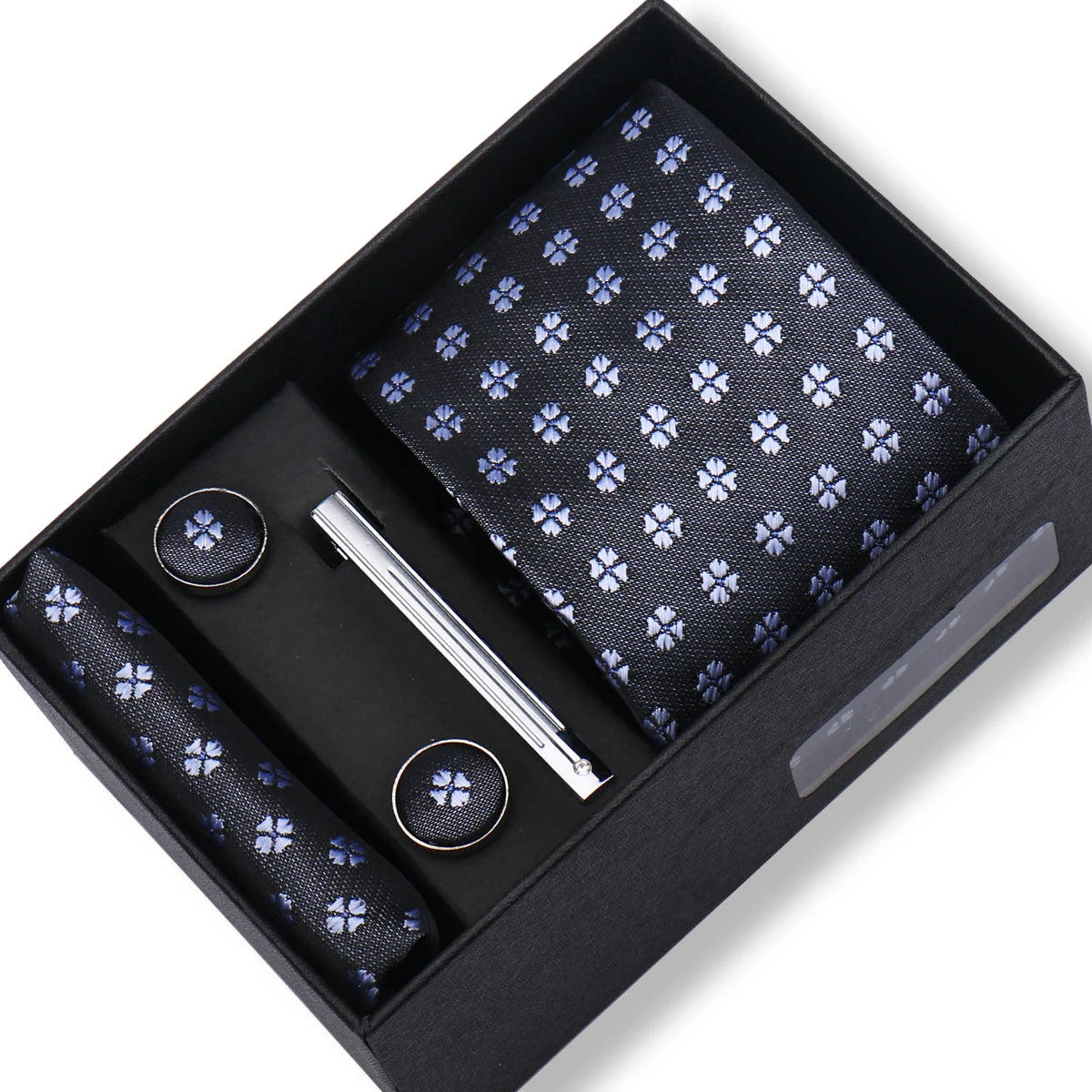 Jacquard Necktie Hanky Cufflink Set Tie Clip For Men Gravatas Business Wedding