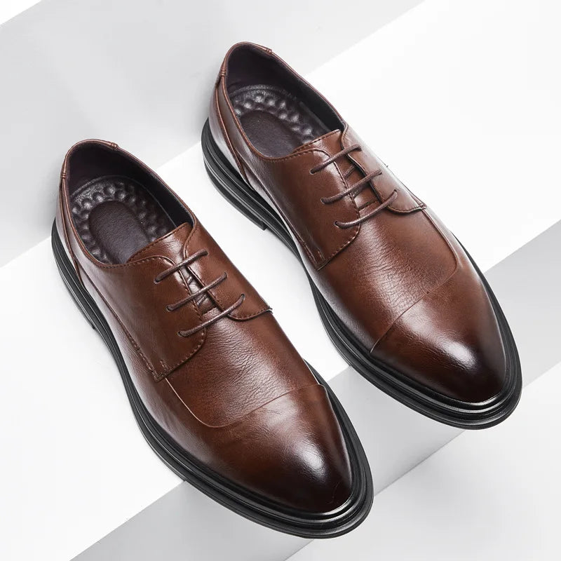 Handmade Mens Oxford Shoes Grey Leather Brogue Men's Dress Shoes Classic Business Formal Shoes for Man Wedding Zapatillas Hombre