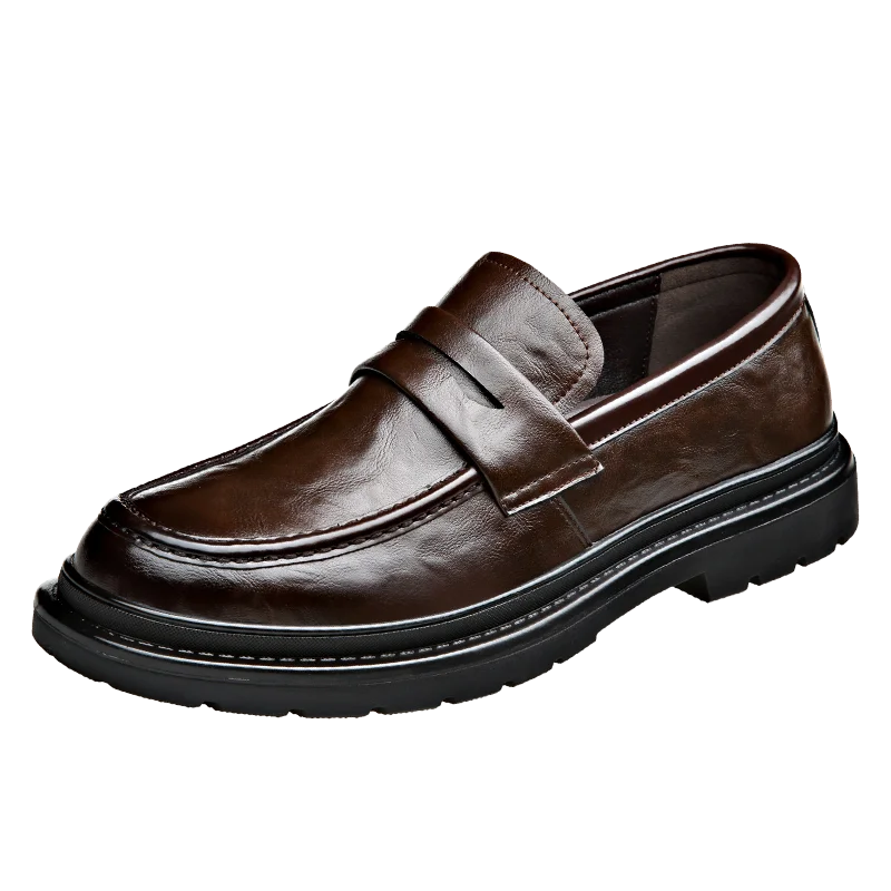 Fashion Leather Mens Casual Shoes Breathable Business Handmade Slip On Shoes Hot Sale Brand Classic Men Shoes Flats Moccasins