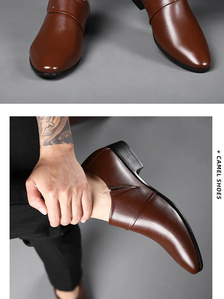 Oxfords Leather Shoes for Men Luxury Business Men Dress Shoes Party Wedding Office Work Shoe 2024 New Men Loafers Big size 38-50