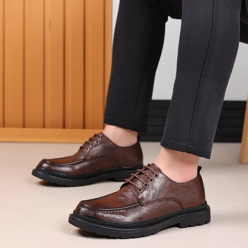 Men Oxfords Shoes Footwear Sneakers Shoes Men Genuine Leather Casual Lace-up Walking Shoes Men Outdoor Tooling Shoes Man