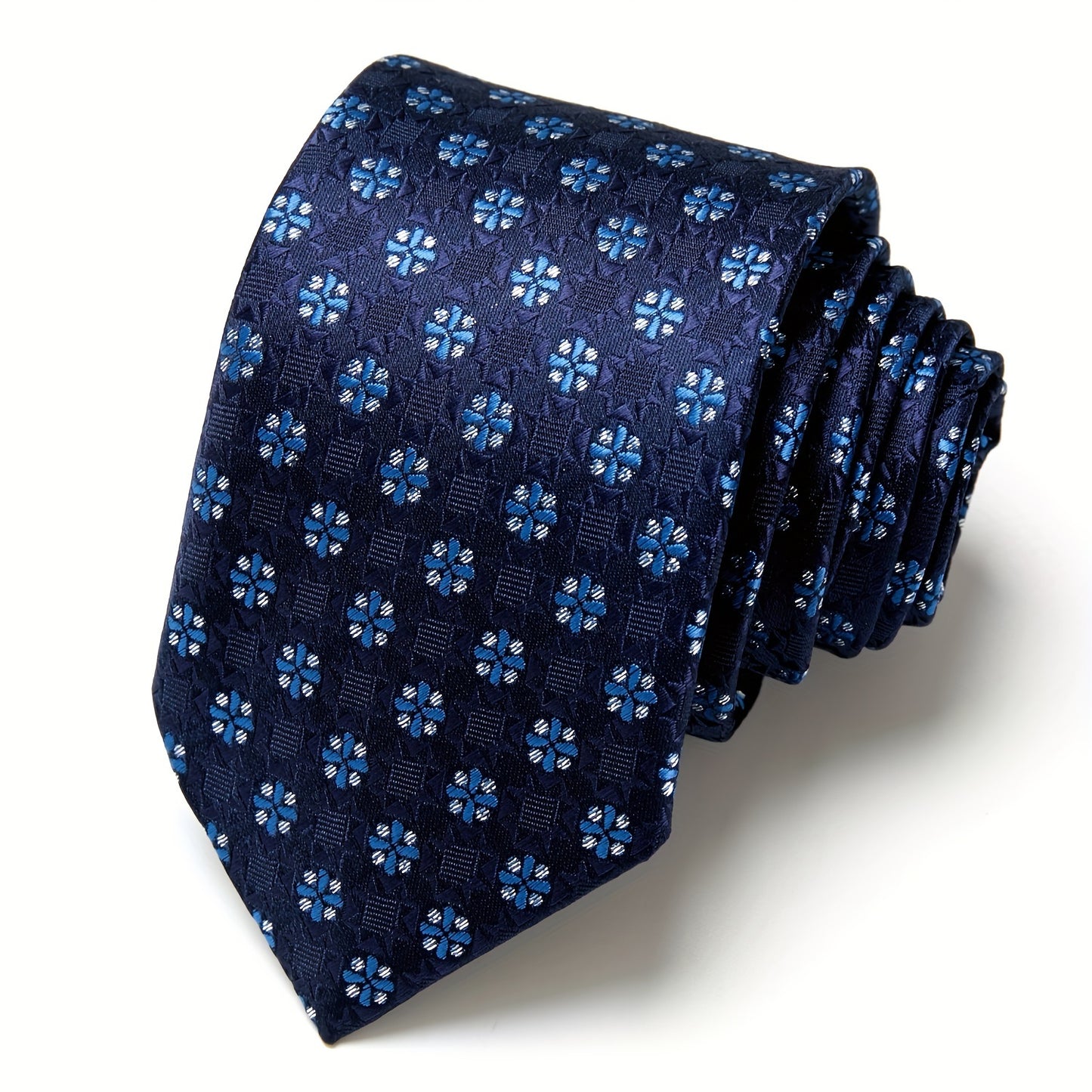 IN BLACK Men's Tie, Paisley Floral Necktie for Wedding Workplace