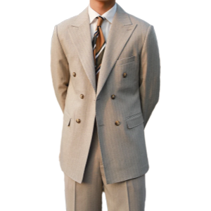 Stripe Suit Men Versatile Fashion Gentleman's Double Breasted Italian Lapel Coat Formal Wedding Groom Business Men Tuxedo Suit