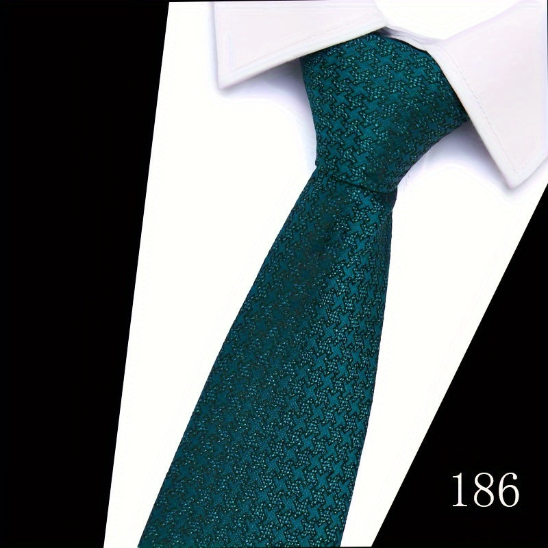 IN BLACK Men's Tie, Paisley Floral Necktie for Wedding Workplace