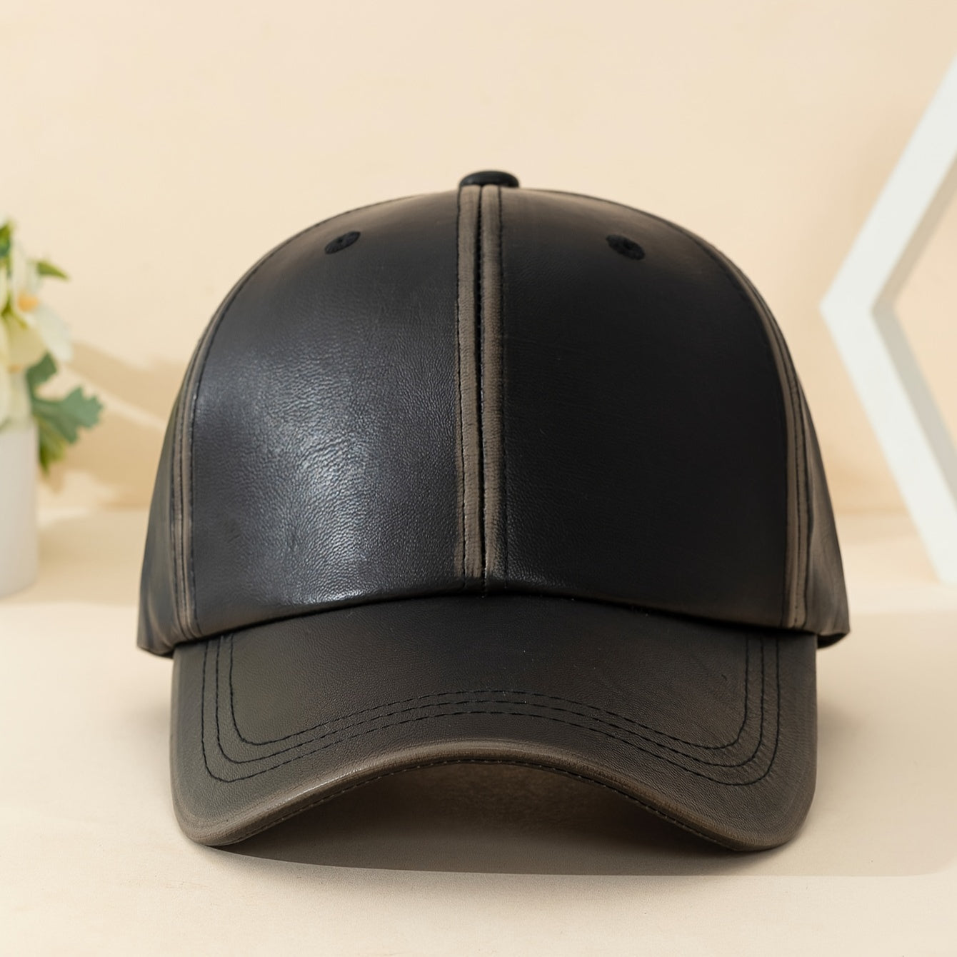 Unisex Washed Distressed Leather PU Leather Four Seasons Commuting