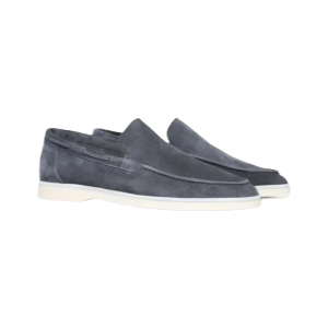 Yacht Loafers Frosted Suede Slip-on Driving Flat Shoes 4 Season Walking Lazy Mules Round Toe Penny Casual Shoes Man Big Size
