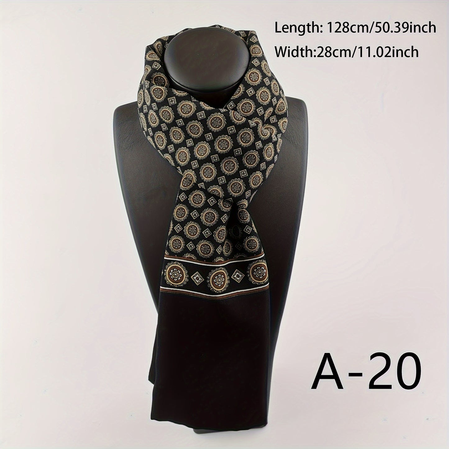 Men's Warmth Simple Scarf, 100% Polyester Knit Fabric, Mature Style, Fashionable Accessory