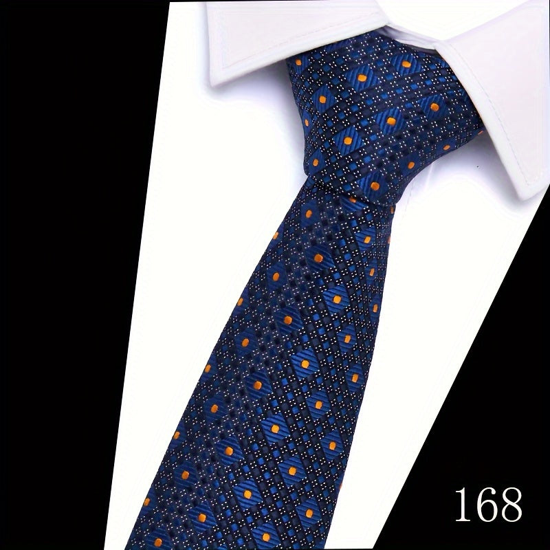 IN BLACK Men's Tie, Paisley Floral Necktie for Wedding Workplace
