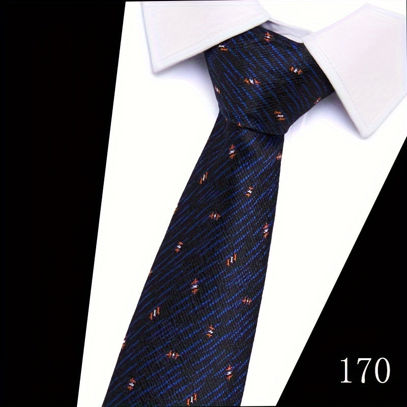 IN BLACK Men's Tie, Paisley Floral Necktie for Wedding Workplace