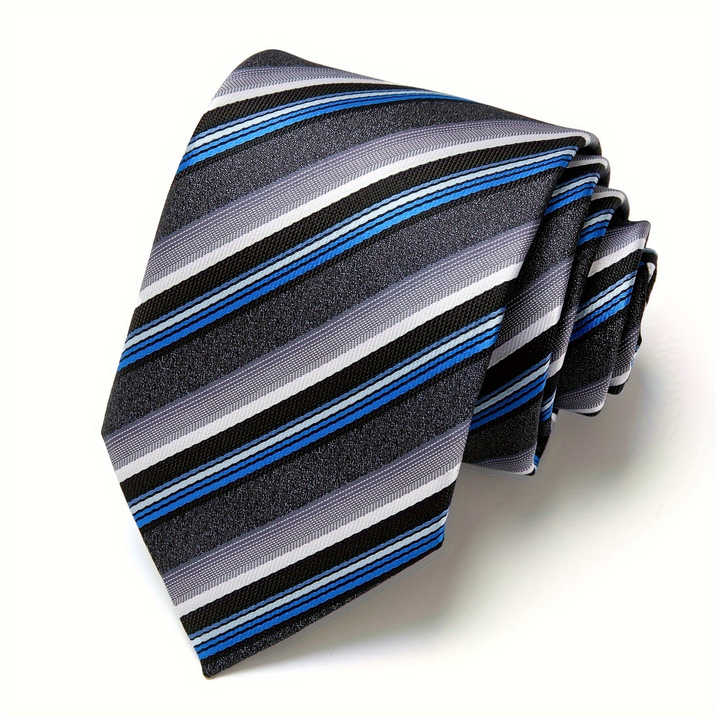 IN BLACK Men's Tie, Paisley Floral Necktie for Wedding Workplace