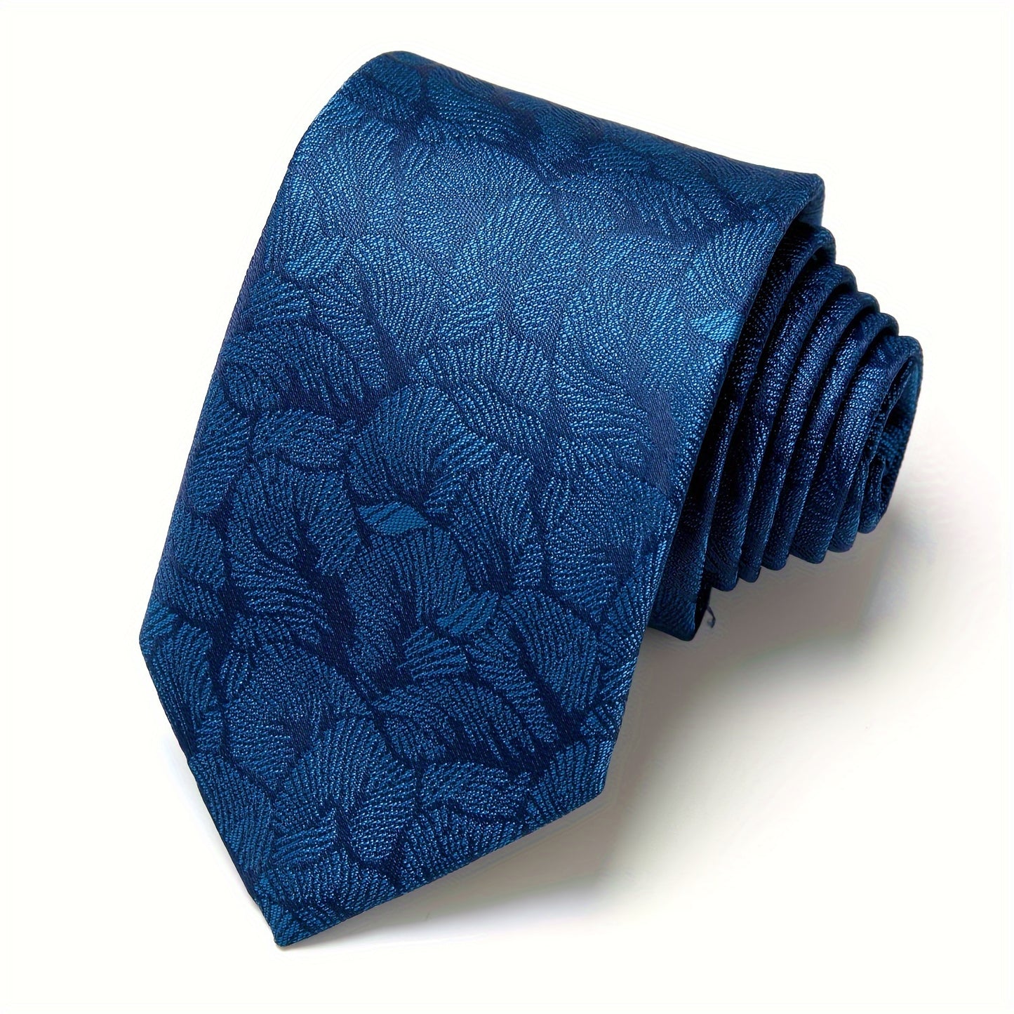 IN BLACK Men's Tie, Paisley Floral Necktie for Wedding Workplace