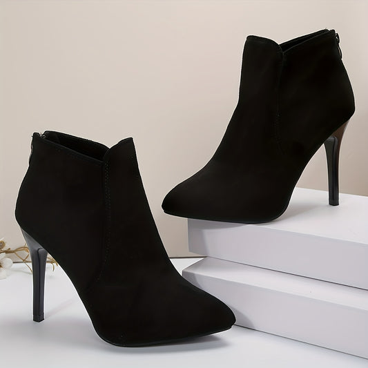 Women's Fashion Casual High Heel Ankle Boots, Elegant Stiletto Heel - Perfect For Party & Daily Wear