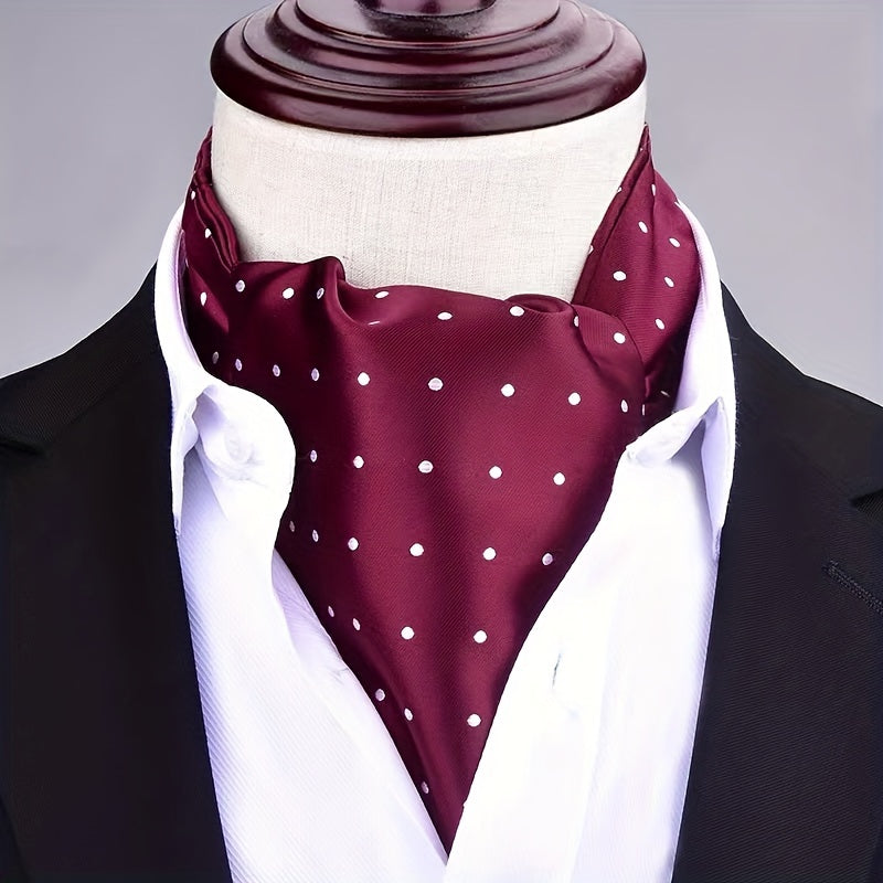 Retro Men's Long Double-sided Shirt Scarf, Casual Gentleman Scarf, Business Formal Wear Spring Autumn Winter Scarf, Ideal choice for Gifts